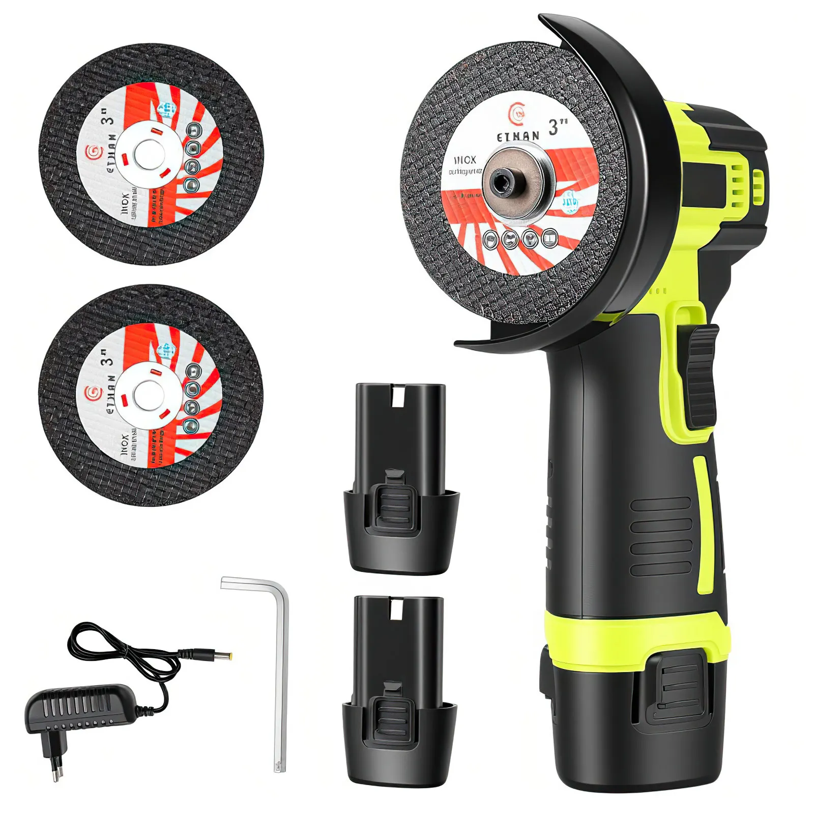 Meuleuse d'angle électrique sans fil, mini-meuleuse, batterie au lithium rechargeable, meuleuse manuelle, outil électrique de découpe et de polissage