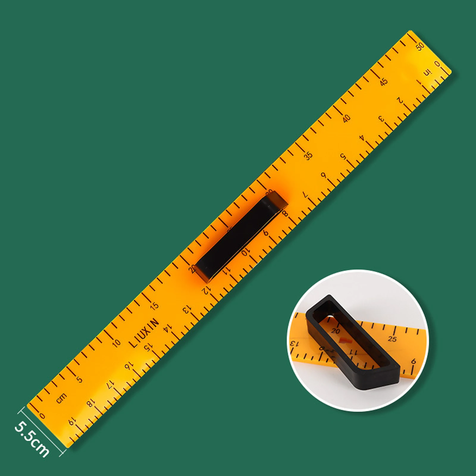 Large Straight Ruler with Removable Handle Math Geometry Equipment Teaching Ruler Teaching Tool for White Board Drawing Supplies