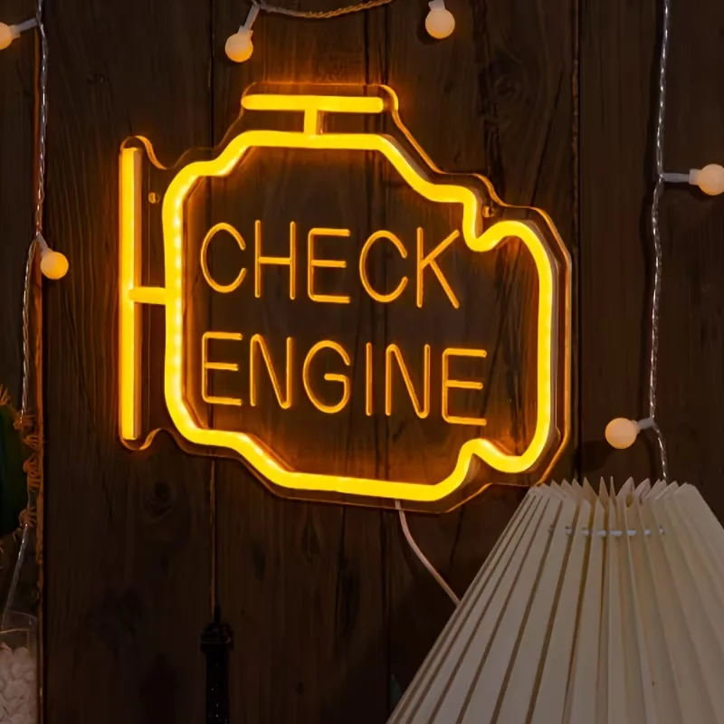 Check Engine Letter Neon Light for Wedding, Engagement Party,Bedroom Decor