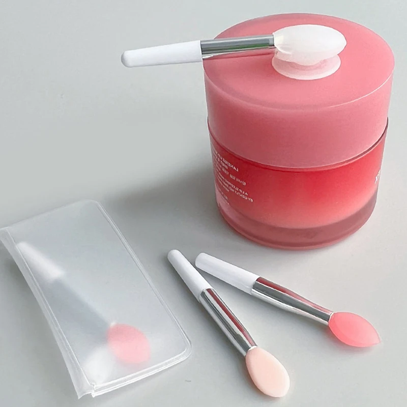 1PC balsamo per labbra in silicone pennello per maschera per labbra con ventosa copertura antipolvere rossetto pennelli per trucco cosmetico scatola di immagazzinaggio pennello per rossetto