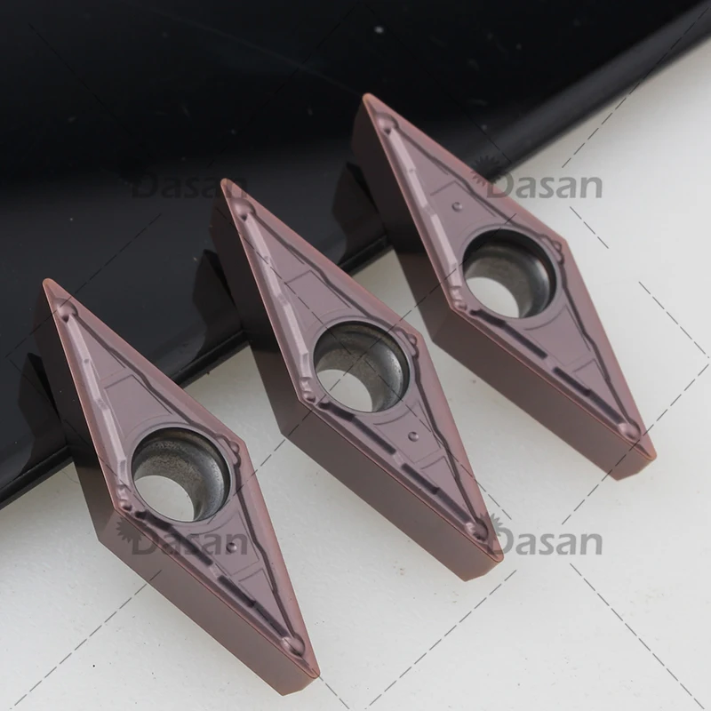 10pcs VBMT VBMT110304 VBMT110308 Carbide Inserts VCMT110304 VBMT160404 MV DM9030 Turning Blade CNC Lathe Cutter Tool for Metal