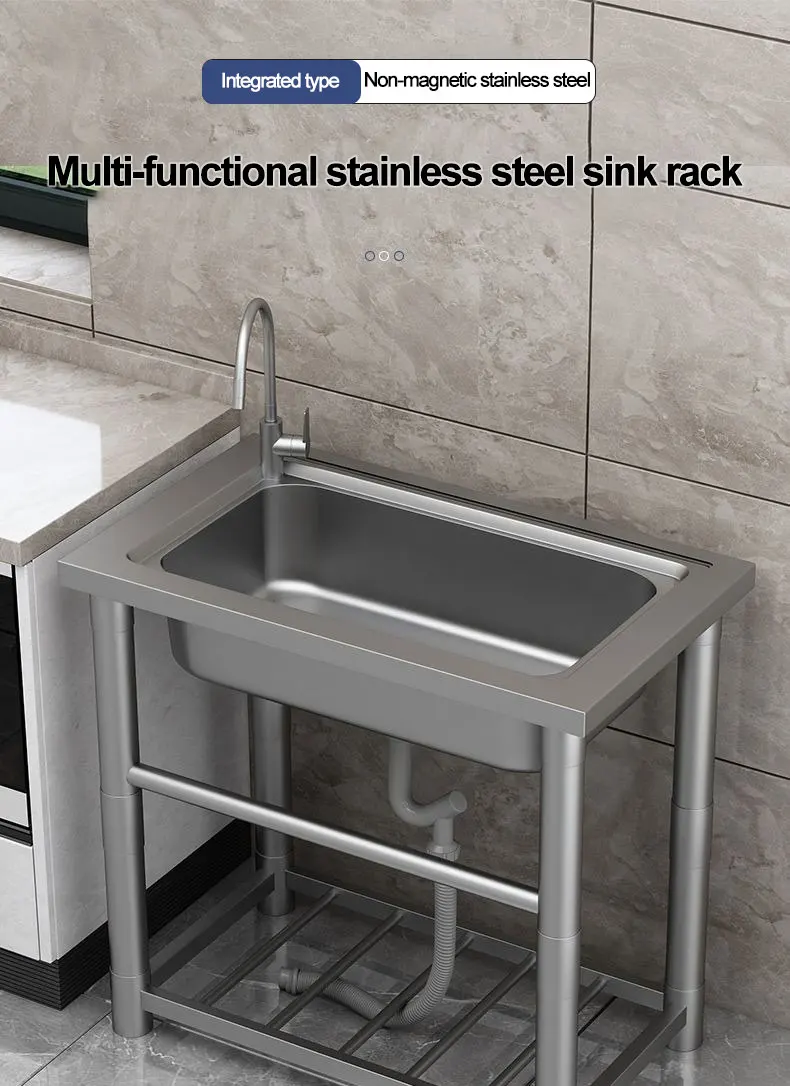 Description Picture 2 of item304 stainless steel sink, single-sink sink, household vegetable-washing sink, under-sink sink, large single sink, kitchen water