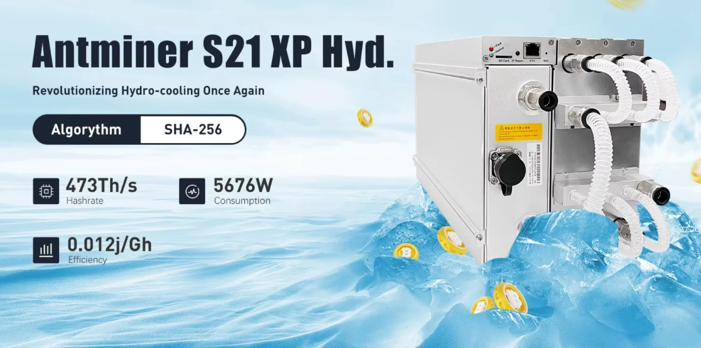 KAK Hot Sale Bitmain Antminer S21 XP Hyd 473Th Scrypt Bitcoin Litecoin ASIC Miner Mining Hardware