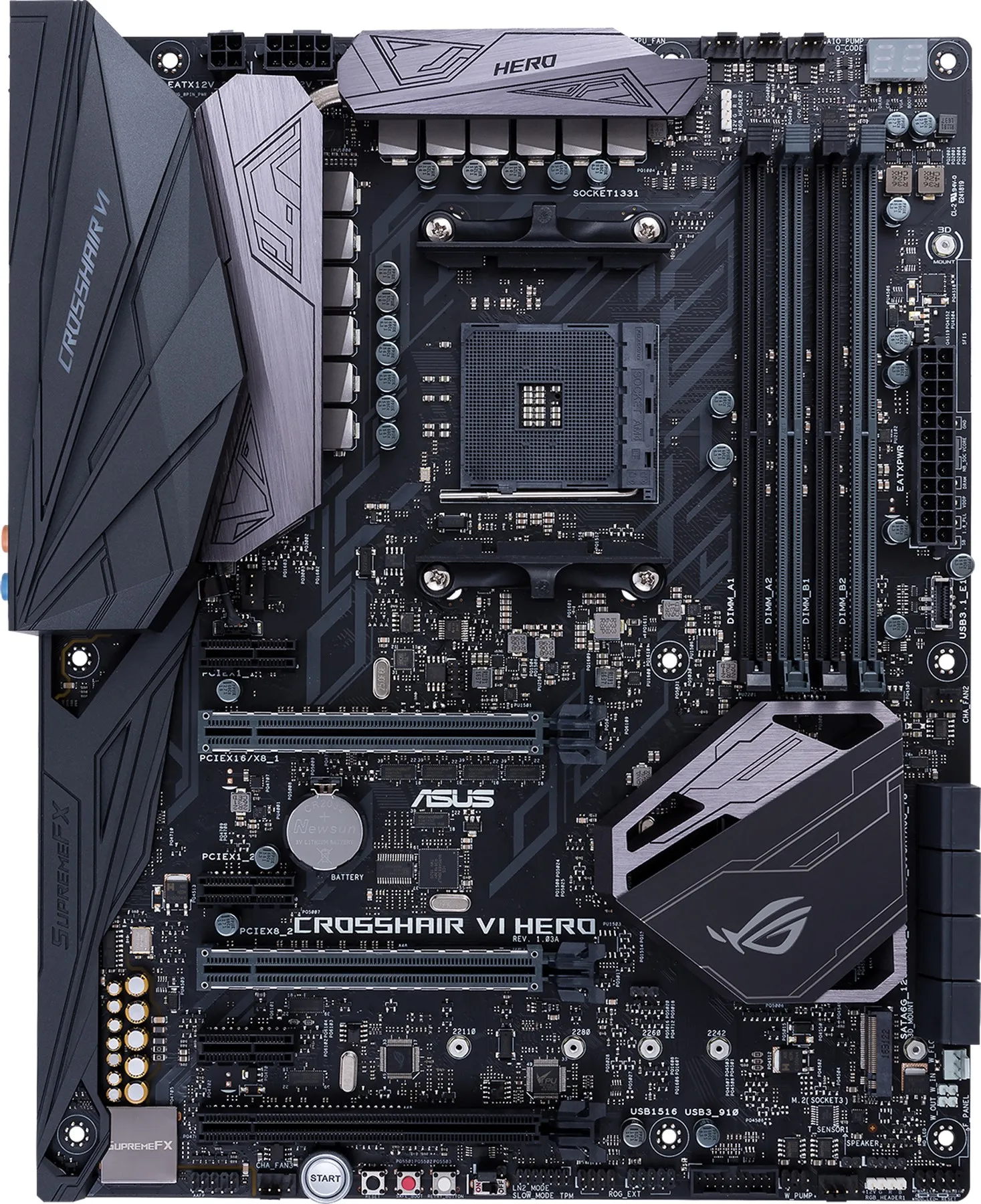 Imagem -02 - Placa-mãe Rog Crossshair vi Hero Ssupport Ryzen 1500x 5600g 2700 5700 Pro 2600 5900 Cpu Ddr4 64gb M.2 Asus-x370