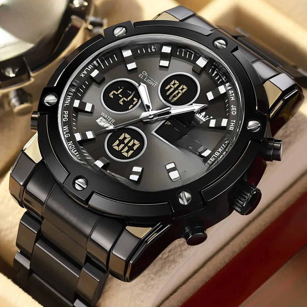 Olevs Original Marke Herren uhren wasserdichte trend ige elektronische Uhr multifunktion ale LED