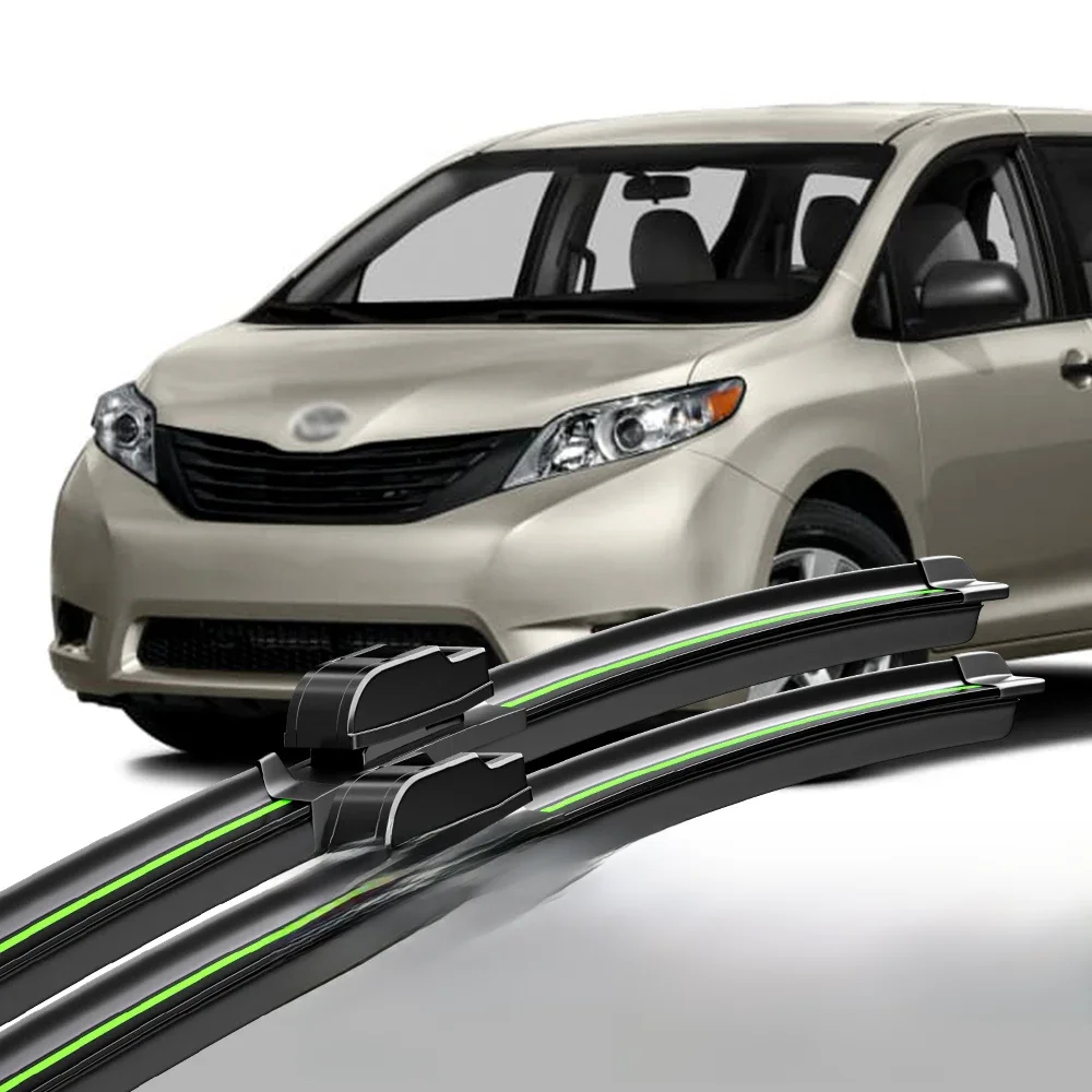 Do Toyota Sienna 2006-2020 Pióra wycieraczek przedniej szyby 2szt Akcesoria do szyb przednich 2007 2010 2011 2014 2016 2018 2019 — zdjęcie 2