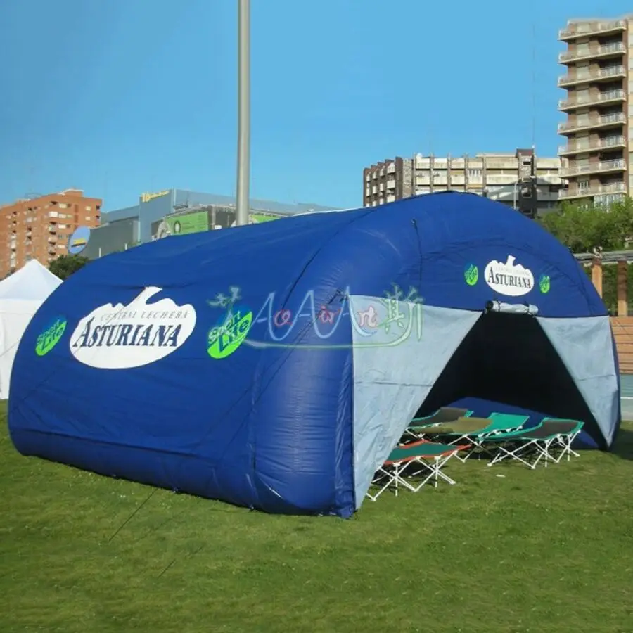 Tenda de túnel inflável com cobertura completa, túnel esportivo para palco e barraca médica de emergência com zíper aberto para venda