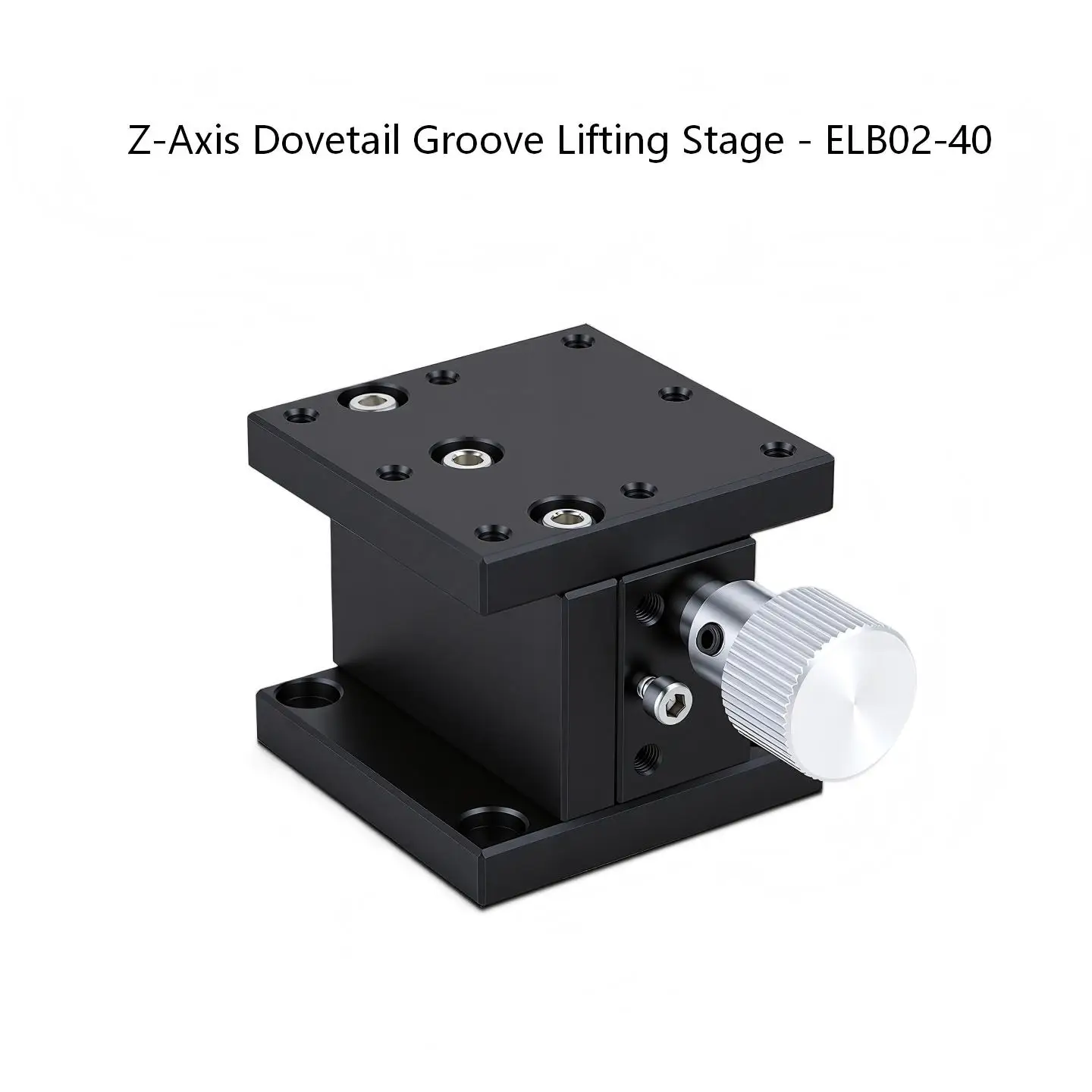 ELB02-40 Z-Axis Manual Horizontal Lifting Platform With Dovetail Gear Rack Slide
