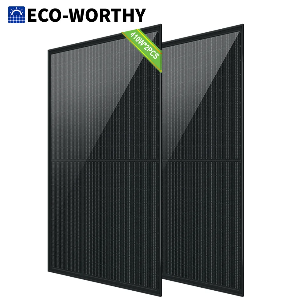 

Солнечные панели ECO-WORTHY, 2 шт., 410 Вт, монокристаллические, 31В, PERC, высокоэффективные солнечные модули для дома