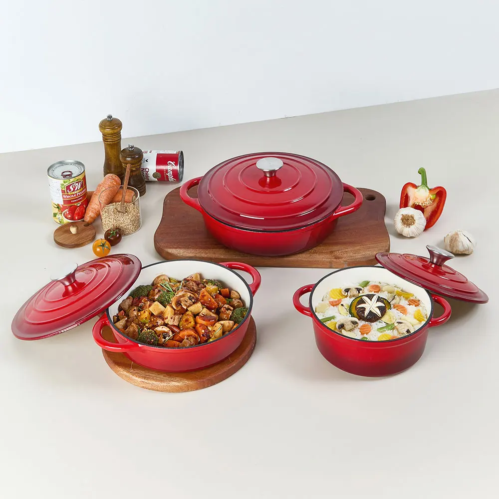 Ih Induktion Emaille Eisen Guss Topf nicht Feuchtigkeit Kochen Camping Topf