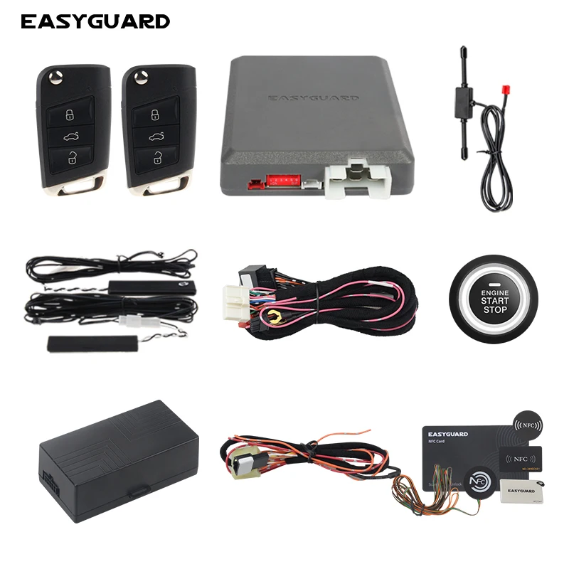 

EASYGUARD Plug & Play CAN BUS подходит для VW Lavida 2010-2019, кнопка дистанционного стартера, умный ключ запуска
