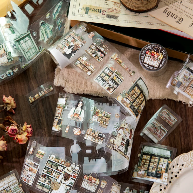 มิสเตอร์เปเปอร์ เทป PET แบบม้วน ยาว 200 ซม. สำหรับงาน Scrapbooking, วางแผนงาน, ตกแต่งกรอบรูป, ตกแต่งเคสมือถือ, วัสดุ DIY สำหรับงานคอลลาจ, สติ๊กเกอร์แบบม้วน