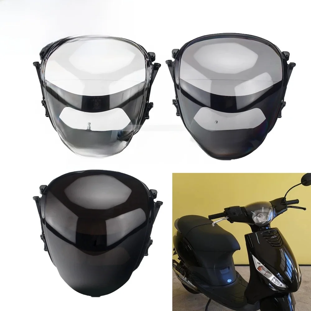 Couverture en verre pour phare avant de moto et scooter, lentille de phare Pour Piaggio Zip 50 2T AC 49 DT TT LC SP 4T 49 Zip 125 124 92-17
