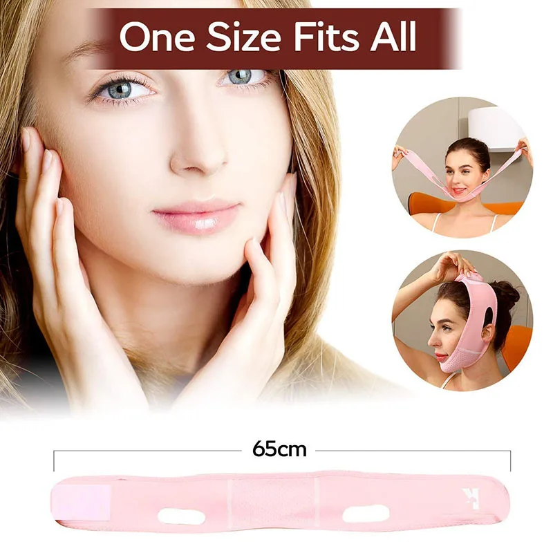 Reusable V Line lifting Mask Facial Slimming Strap - Double Chin Reducer - Chin Up Mask Face Lifting Belt - V Shaped Slimming Fa