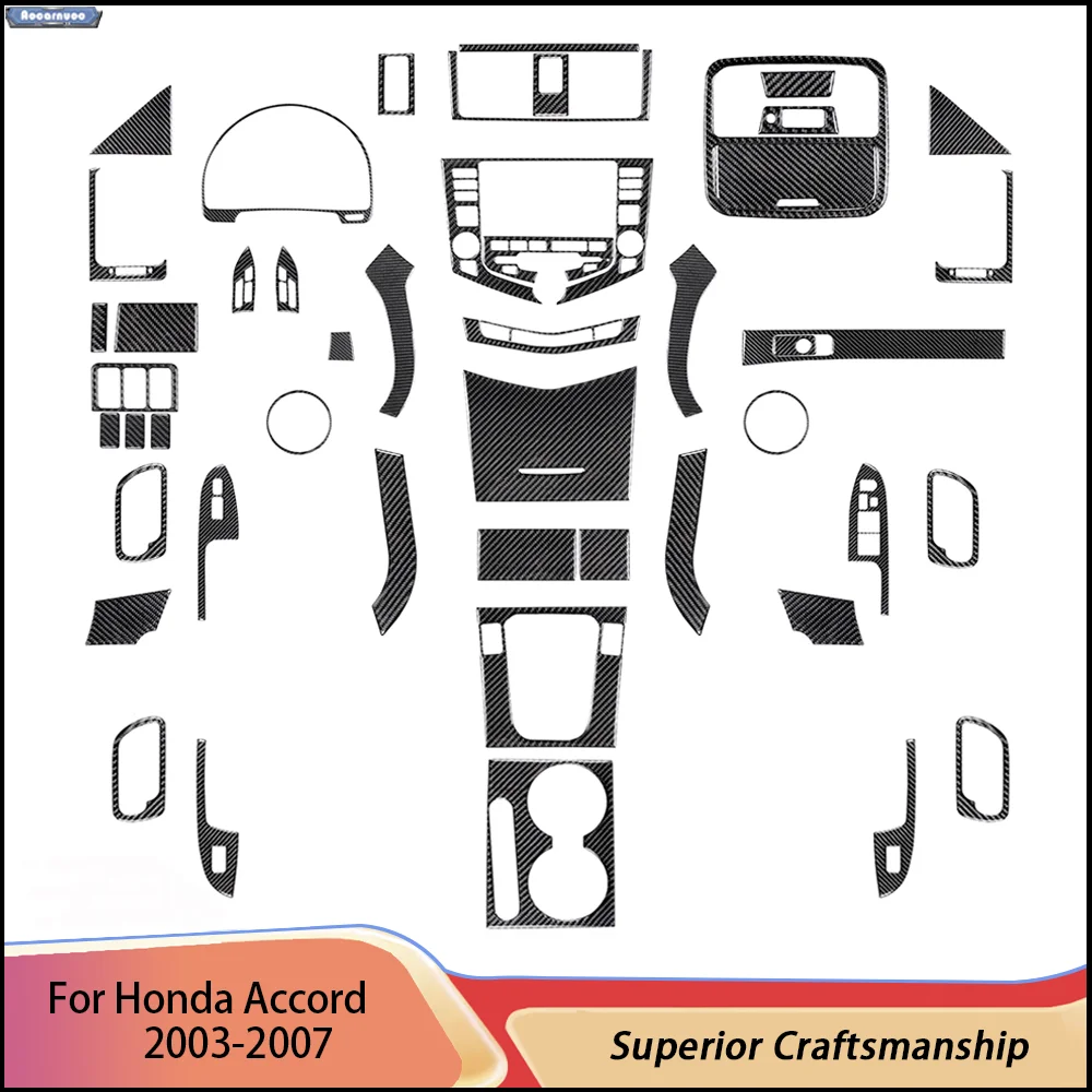 For Honda Accord 2003-2007 imitation Carbon Fiber Car Stickers Car Interior Decorative Accessories