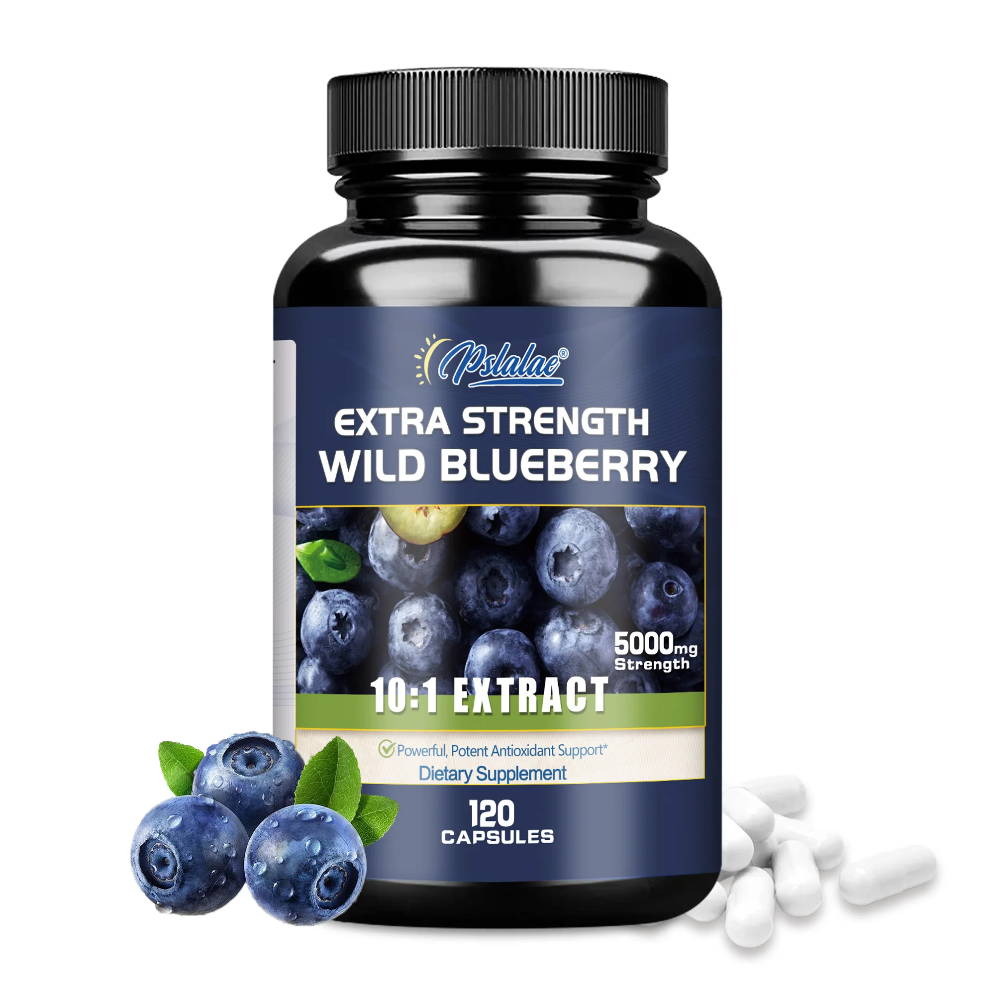 Wild Blueberry Capsules - Good for Brain and Cardiovascular Health, Protects Vision, Antioxidant - 120 Capsules