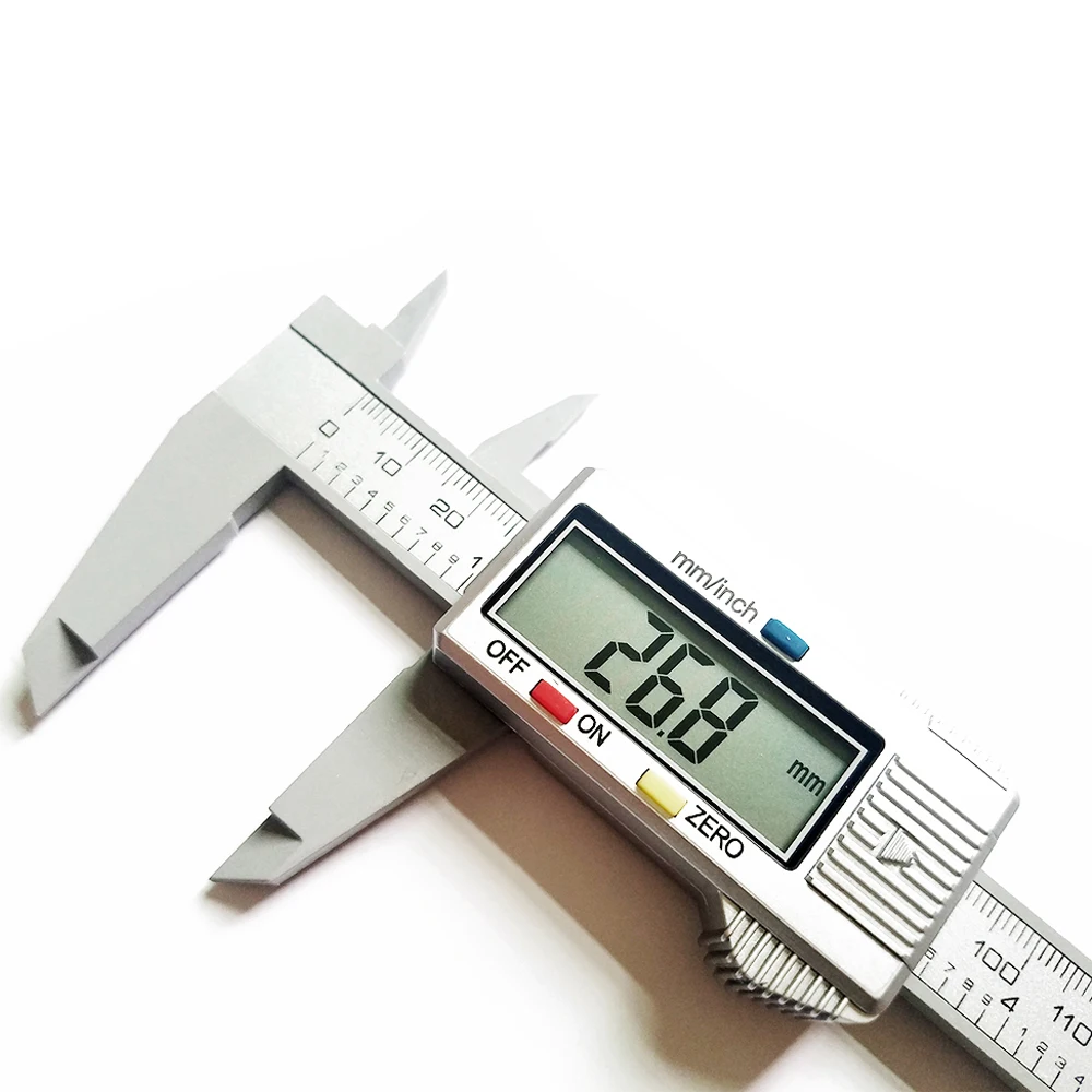 Suwmiarki cyfrowe z noniuszem pomiar 150mm 6 cali LCD elektroniczny miernik z włókna węglowego przyrządy do pomiaru wysokości mikrometr