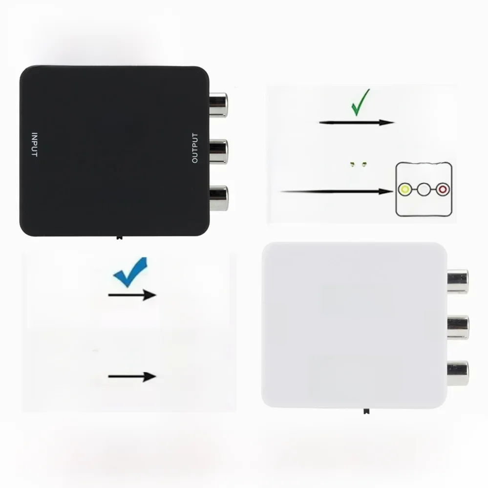 Konwerter skaleru wideo z HDMI na AV RCA CVSB L/R Obsługa NTSC PAL HD 720P/1080P Adapter zgodny z AV RCA na HDMI — zdjęcie produktu 6