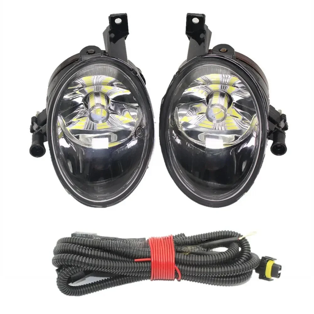 Lampa przeciwmgielna LED do VW Golf 6 Jetta 6 Caddy Touran Tiguan Stylizacja samochodu Przednia lampa przeciwmgielna LED Światło i przewód — zdjęcie 2
