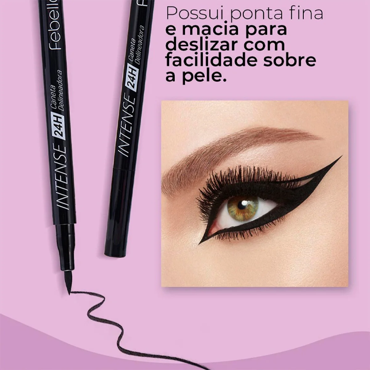 24 Hours Waterproof Liquid Intense Eyetor Pen-Febella Makeup