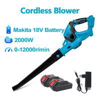2000W Electric Air bellow Cordless 20,000 RPM Efficient Leaf Snow Dust Blowing High fuel Tool For Makita 18V Battery