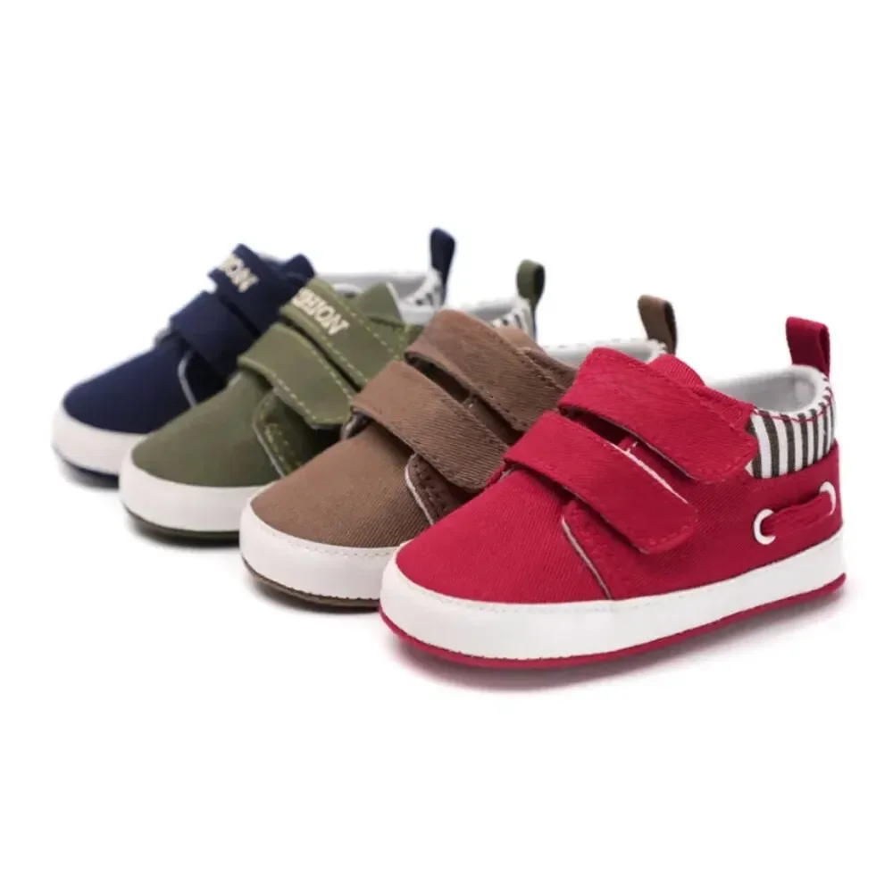 Meckior Baby Boy Sneakers Newborn Striped Soft Sole Casual Baby Boys Girls Shoes First Walker Toddler Crib Shoes Moccasins — zdjęcie 2