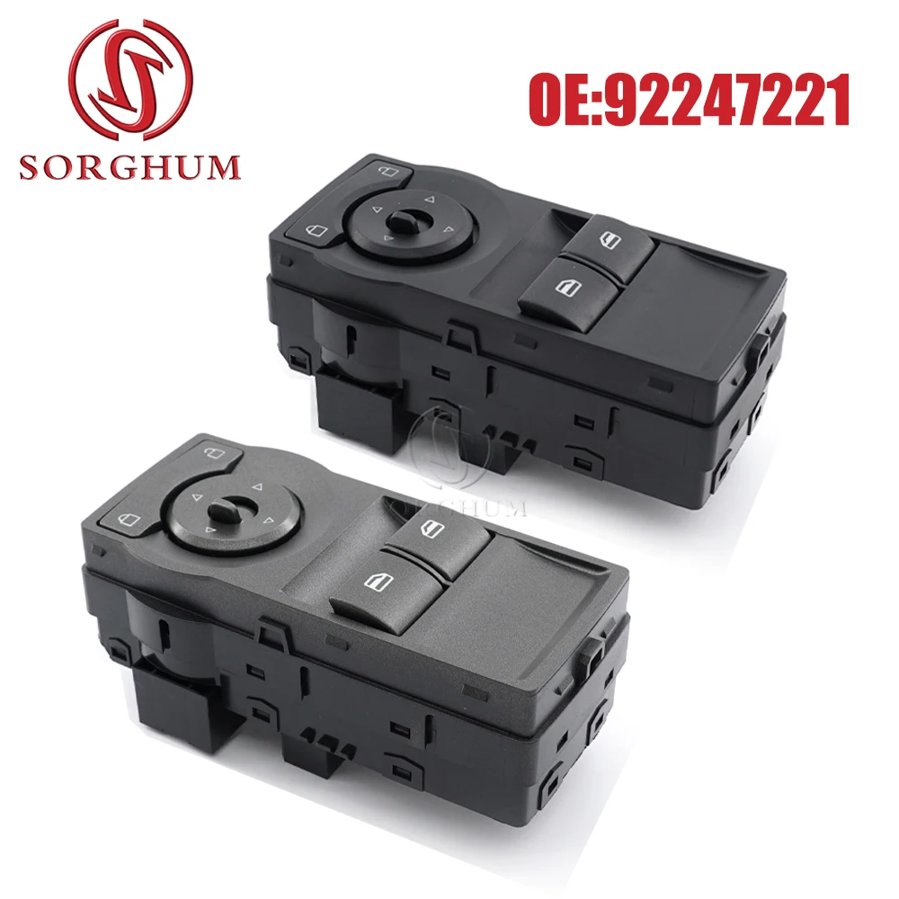 SORGHUM 92247221 Grey  Black Eletric Power Master Window Lock Control Switch For Holden Commodore Ute VE Car Accessories