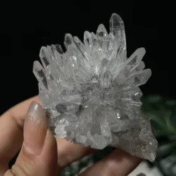 Grade AAAA Clear Quartz Transparent Clean Crystal Cluster Specimen Intact Point Column for Home Decor Meditation Reiki Mineral
