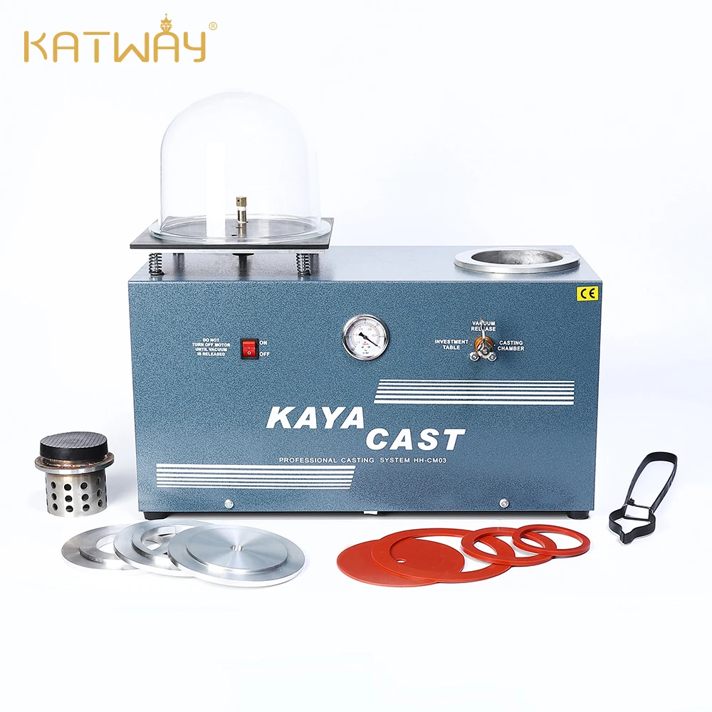 KATWAY Medium Vacuum Investing & Casting Injection Machine 4L For Professional Goldsmith Metal Investment Jewelry Mold HH-CM03