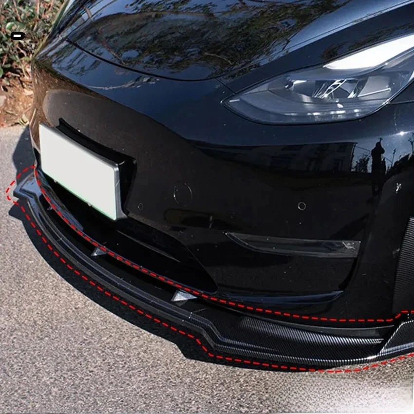 Zmodernizuj wygląd swojego Tesla Model Y (roczniki 2019-2024) dzięki zestawowi elementów do tuningu karoserii, składającemu się z 3 części: przedniego spojlera z listwą, zderzaka i dyfuzora pod górę, — 2