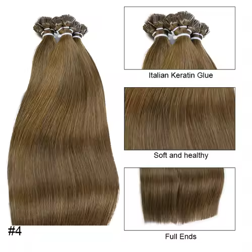 Straight Human Hair Extension By Fusion Flat Tip Keratin Capsules 0.8g/ 1g/Strand 50pcs Natural Hair Extension Ombre Blond Color - Image 11