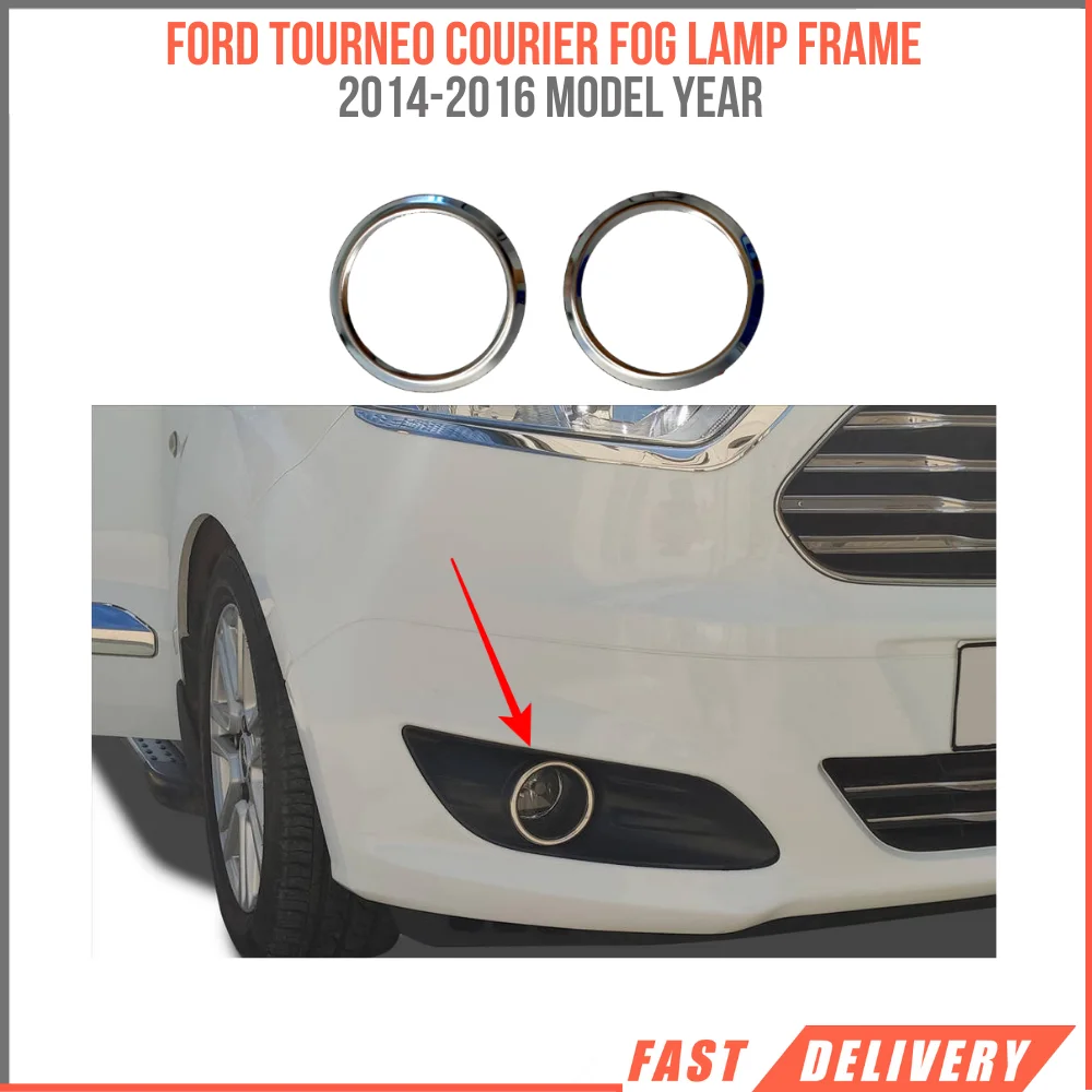 Stainless Steel Fog Light Trim For Ford Tourneo Courier 2014-2016 Model Year Exterior Access For Transit Courier Vehicles