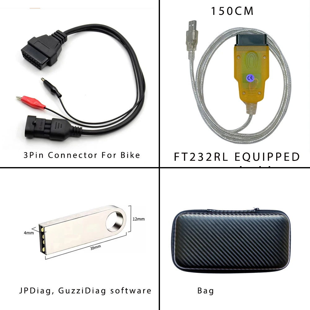

Diagnostic tool OBD2 Service kit for DUCATI GUZZI MV GILERA MORINI JPDiag, GuzziDiag