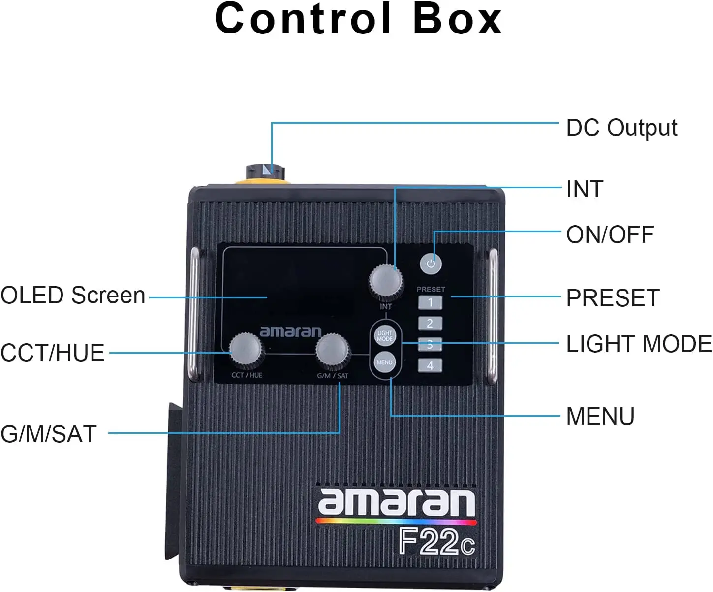 Aputure Amaran F22c+softbox Lantern For F22 200W RGB Flex LED Photo Light with Honeycomb Grid,2500K-7500K Sidus Link App Control