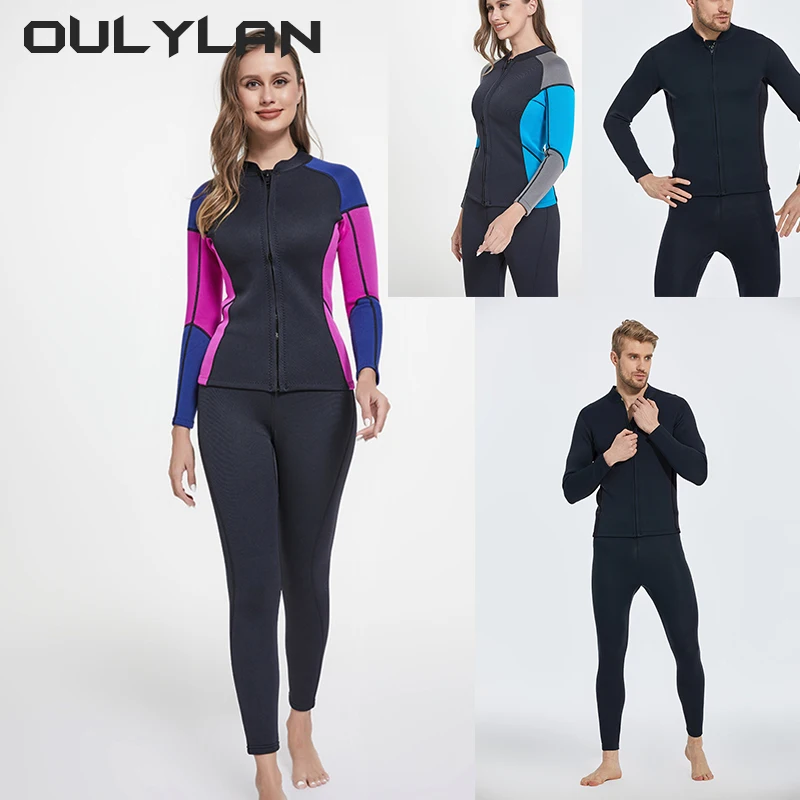 NEW Jacket 2mm Tops Long Sleeve Kitesurf Women Men Wetsuit Surf Surfing Spearfishing Jacket Diving Snorkeling Surfing Swimming