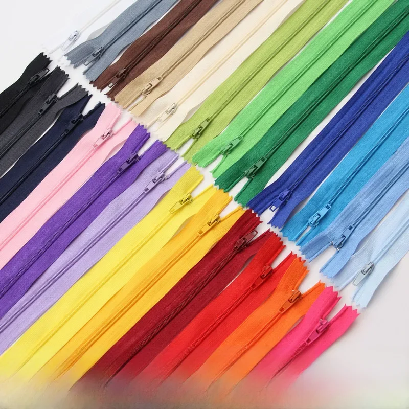 10 sztuk nylonowy zamek błyskawiczny 4 "-24" (10 cm-60 cm) dla rzemiosła krawieckiego, szycie ubrań zamek błyskawiczny (20 kolorów) akcesoria do szycia — zdjęcie 2