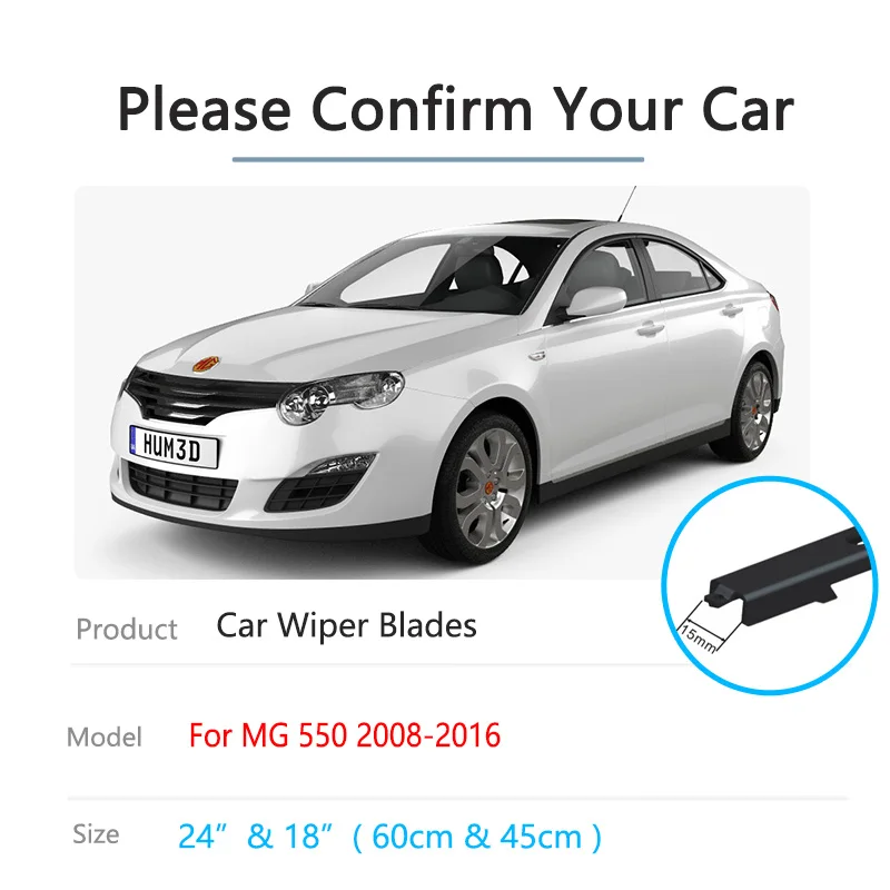 For Roewe MG 550 MG6 2008~2016 Front Car Wiper Blades Brushes Cutter Accessories Windscreen Window LHD RHD 24\