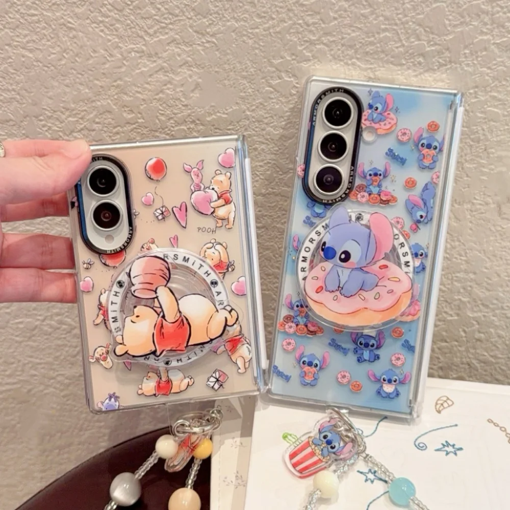 Cute Cartoon Animal Magnetic Phone Case for Samsung Galaxy Z Fold 8 Z Fold 8 Ultra Cover with MagSafe Stand Anti‑Drop Set Kawaii