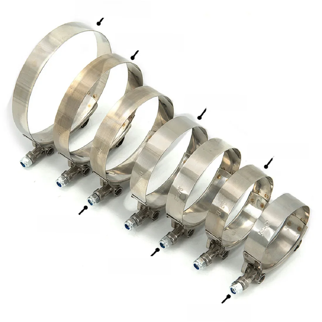 Colliers de serrage en acier inoxydable, boulon en T, Clip de tuyau d'échappement, soudage, Clip marin, outil de réparation, accessoires matériels, 2 pièces