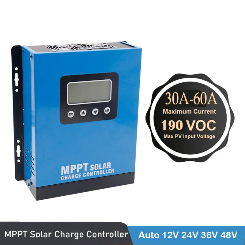 

190VDC 12V 24V 36V 48V MPPT Solar Charge Controller Multiple Protection Regulator 80A 100A 120A Solar Panel Charging Regulator