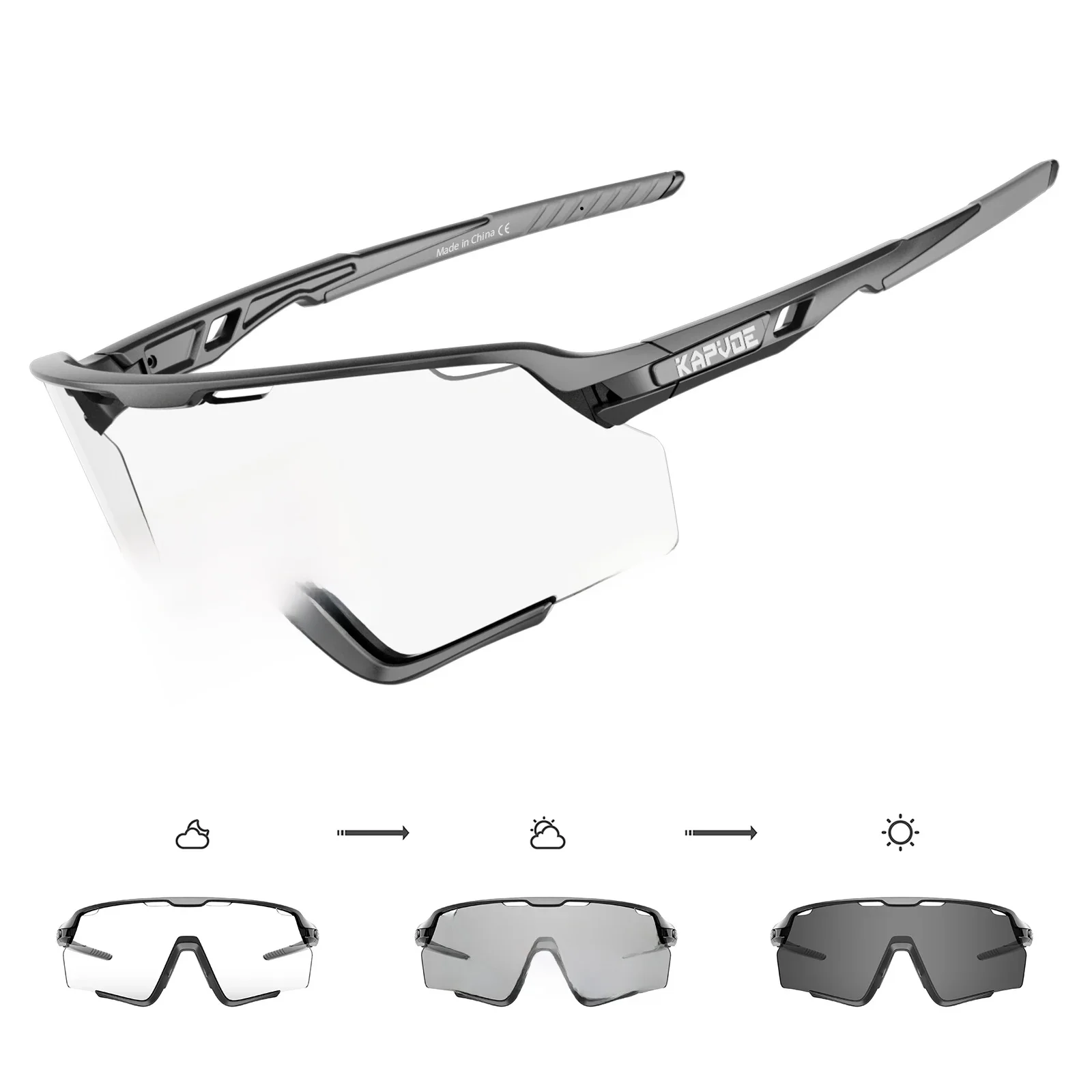 AliExpress kapvoe Kapvoe UV400 Photochromic Bike Sunglasses Cycling for Men Blue Photochromic Glasses MTB New Bicycle Goggles Eyewear Sports UV400