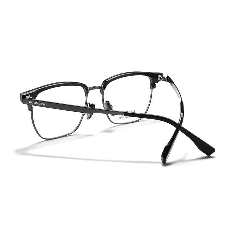 YIMARUILI New Fashion Trend Myopia Eyewear Retro Square Luxury Acetate Pure Titanium Ooptical Prescription Glasses Frame for Men