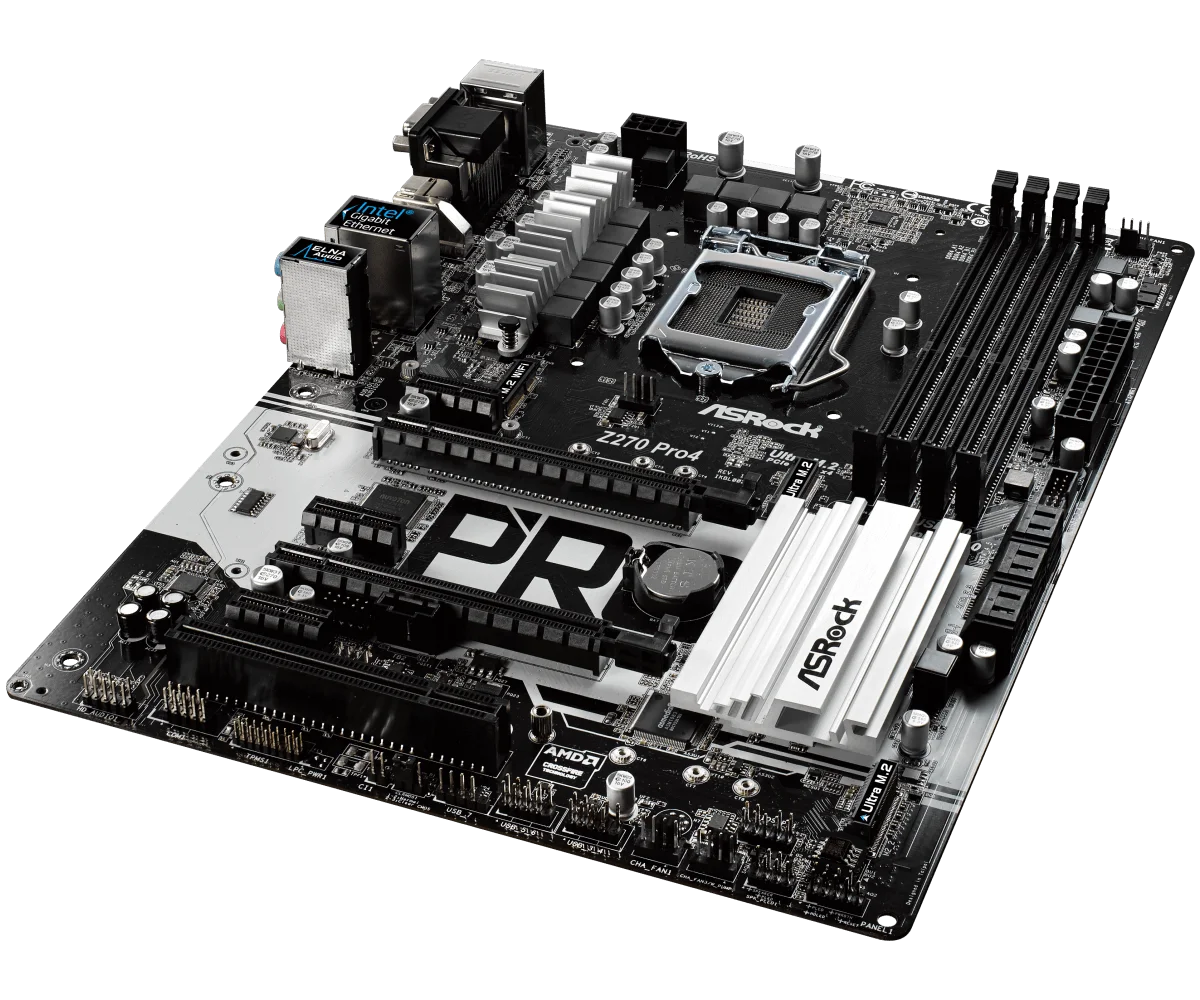 Imagem -04 - Placa-mãe Asrock-z270 Pro4 Lga 1151 Ddr4 64gb Pci-e 3.0 Usb 3.1 Atx Corei37100 I56500 Pentium G4560 Cpu