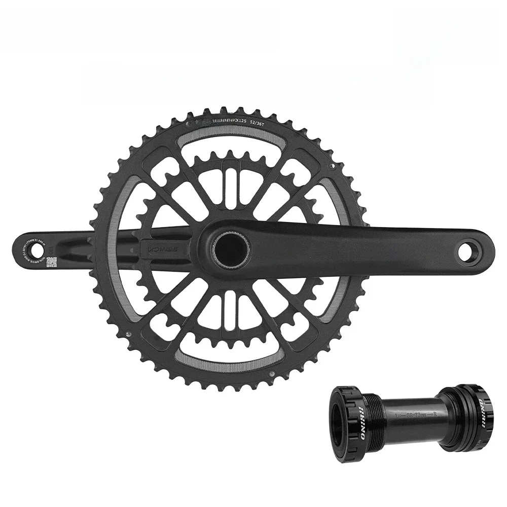 AliExpress NONE SENICX PR3 High-Quality Road Bicycle Crankset 165/170/172.5/175mm Chain 46-30T/50-34T/52-36T Aluminum Cranks for Road Bike