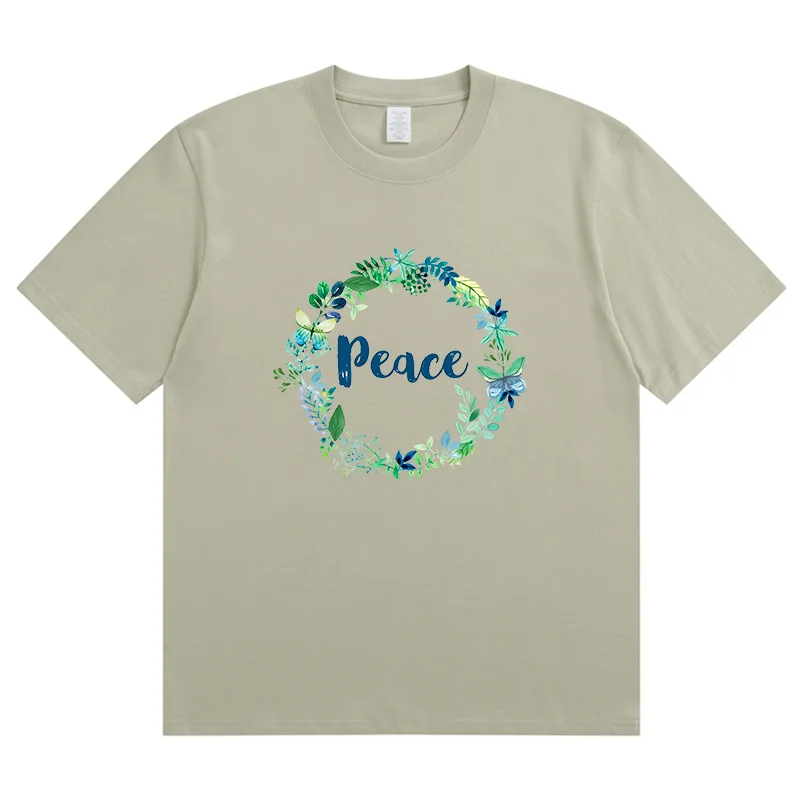 Summer New Peace Butterfly Garland Fashion Sports Women's T-Shirt Harajuku Graphic Clothing Women's Top,Drop Ship