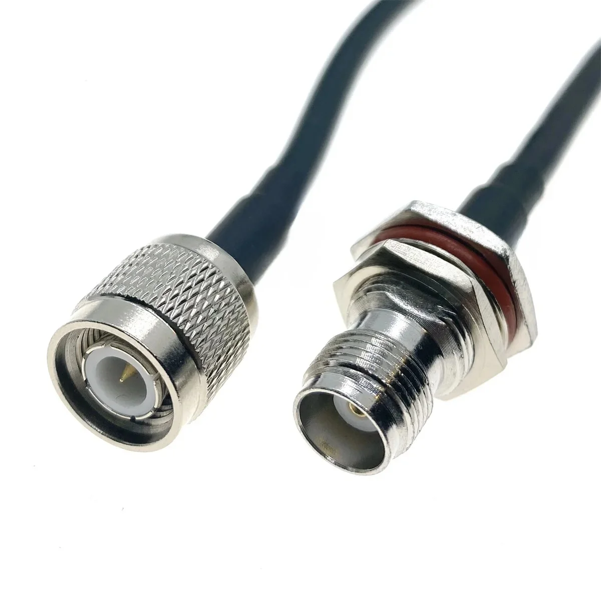 Wtyk męski TNC do gniazda żeńskiego TNC Adapter nakrętki grodziowej Zworka Pigtail Kabel koncentryczny RG58 kabel 12 cali ~ 30 M — zdjęcie 2
