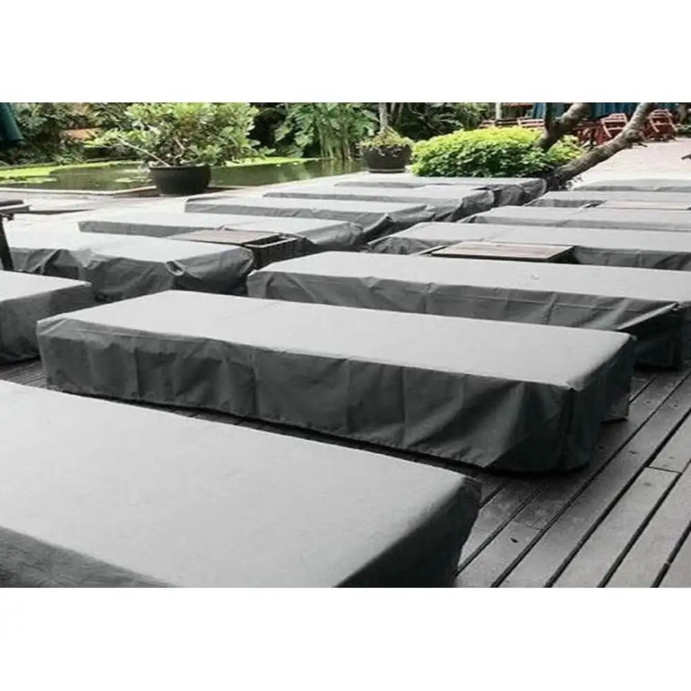 1 Pcs Sunbed Protection Cover Awning Cover Waterproof tarpaulin sea pool Dust Anti-dirt Tarpaulin Cover materials 200x35x70 Cm