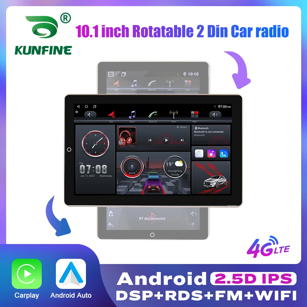 

10.1 Inch Rotatable Vertical Screen Car Radio 2 Din Android Multimedia DVD Player GPS Navigation Autoradio Carplay Android Auto