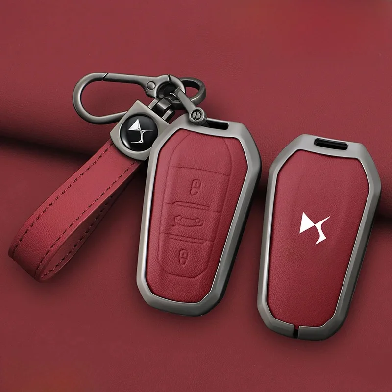 Étui pour clé télécommande intelligente de voiture en cuir d'alliage de Zinc coque pour DS DS7 DS5 DS6 DS9 nouvelle énergie DS4 Dias accessoires de porte-clés automatique