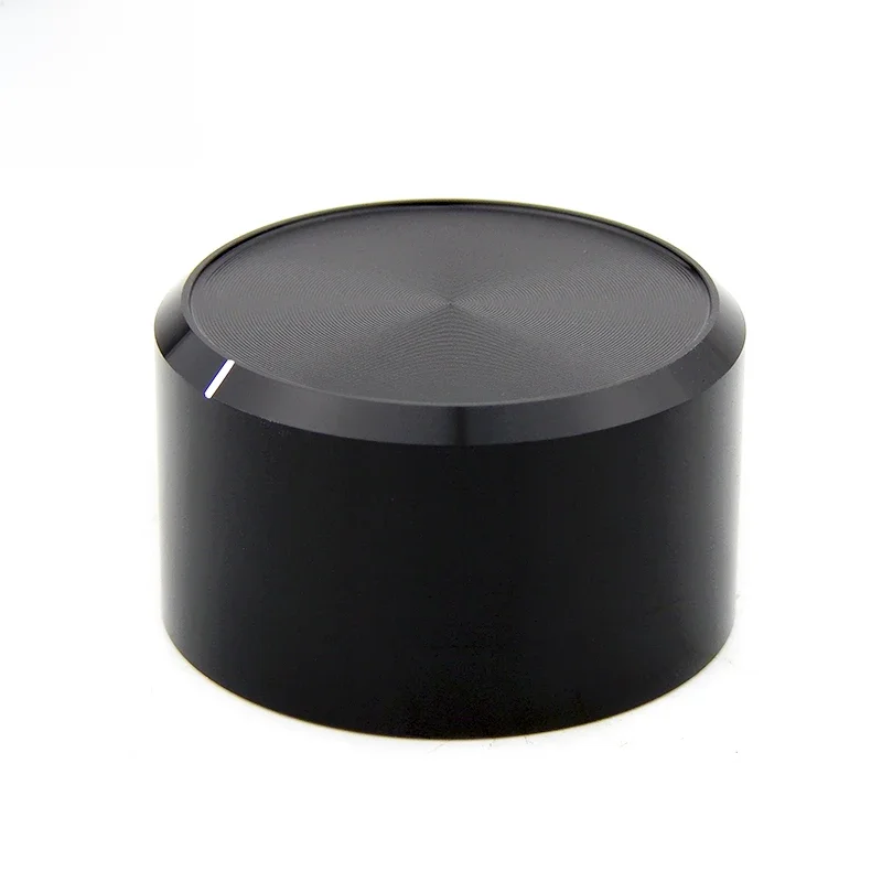 Aluminiowa gałka regulacji głośności, średnica 38mm, wysokość 22mm, 1 sztuka, zamiennik audio HIFI do wzmacniacza, potencjometr z otworem 6mm, mocowanie śrubowe. — zdjęcie 2